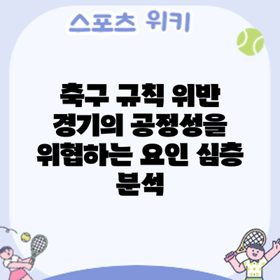 축구 규칙 위반: 경기의 공정성을 위협하는 요인 심층 분석
