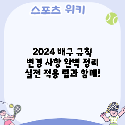 2024 배구 규칙 변경 사항 완벽 정리: 실전 적용 팁과 함께!