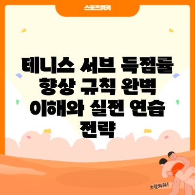 테니스 서브 득점률 향상: 규칙 완벽 이해와 실전 연습 전략