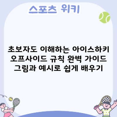 초보자도 이해하는 아이스하키 오프사이드 규칙 완벽 가이드: 그림과 예시로 쉽게 배우기