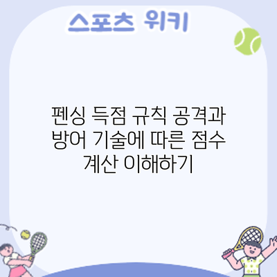 펜싱 득점 규칙: 공격과 방어 기술에 따른 점수 계산 이해하기